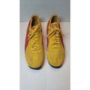 Puma Men's Shoes Size 13 Yellow Red Lo Rider Lace Up Sneakers